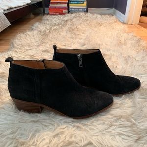 J. Crew black suede booties